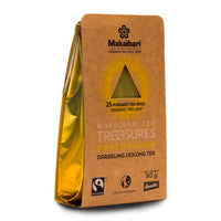 Makaibari Tea Treasures Darjoolong Tea Bags| USDA Certified Organic Darjeeling Tea | 100% Natural Detox Tea | Oolong Tea Loose Leaf | Semi-Fermented Whole Leaf Oolong Tea Bag |25 Pcs
