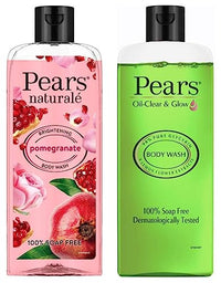 Pears Oil Clear And Glow Shower Gel, 250Ml & Naturale Brightening Pomegranate Bodywash, 250 Ml