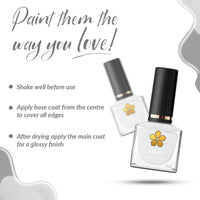 Olivia Nail Paint for Glossy Finish - 5ml (1 White Sugar)