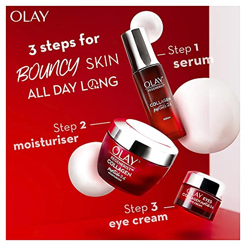 olay eye cream | Reduces Dark Circle, Wrinkles and Puffiness | With Peptides and Niacinamide | Normal, Oily, Dry & Combination Skin l Paraben & Sulphate free | 15ml (Collagen Peptide 24)