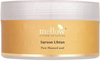 Mellow Herbals Ayurvedic Sarson Ubtan (100Gm) with Sarson Seed & Cow Milk | Cleanses Pores & Reduces Dark Patches | For Smooth & Toned Skin | Ayush Certified | GMO, Paraben and Silicone Free