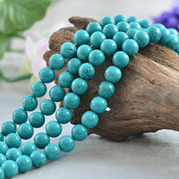 Asingeloo Howlite Turquoise Round Loose Beads Gemstone 15 Inch 6mm Crystal Energy Stone Healing Power for Jewelry Making