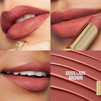 Lakmé 9to5 Lipstick, Hya Matte, with Hyaluronic Acid for hydrated lips, Boss Lady Brown 3.6gm