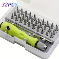 32 - in - 1 Multifunction Screwdriver Set - Household Home Repair Tool Kit,Precision Hand Tool with Interchangeable Bits for Repairs,Electronics,DIY Projects & Home Use