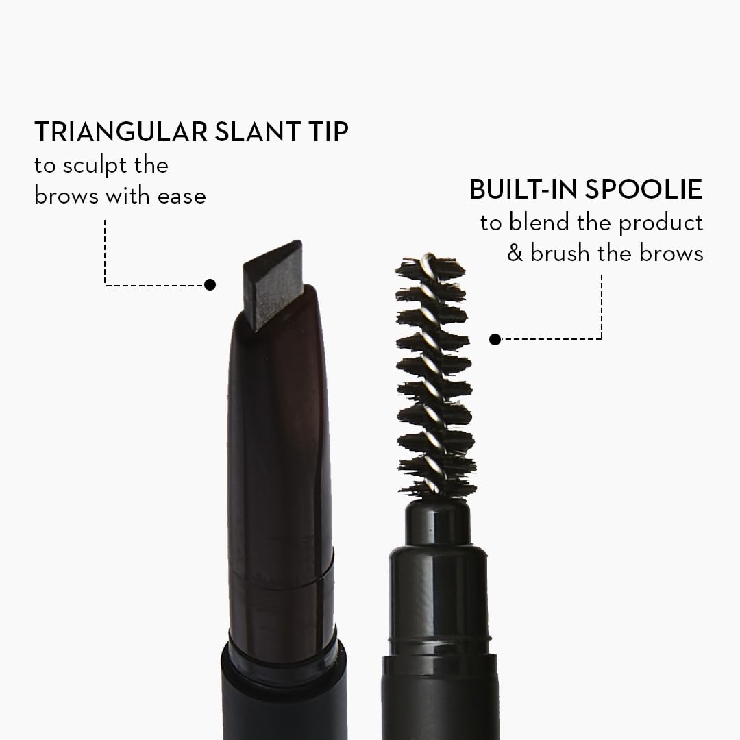 SUGAR Cosmetics Arch Arrival Brow Definer | Brow Pencil with Spoolie | Lasts Upto 12hrs | Pigmented Eyebrow Pencil |Long Lasting & Natural Finish | 3.5gm | Jerry Brown