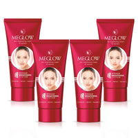 Meglow by Leeford | Skin Brightening Moisturizer Cream for Women| Hydrates, Repairs, Radiates | Reduces Dark Spots, Melanin, Melasma | Prevents Pigmentation | Evens Tone Pack of 4 (15g each)