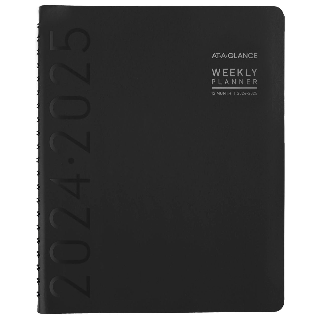 AT-A-GLANCE Planner 2024-2025 Academic, Weekly & Monthly, Half-Hourly Appointment Book, 8-1/4" x 11", Large, Monthly Tabs, Flexible Cover, Contempo, Black (70957X05) 2024-2025 New Edition