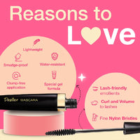 Dazller Lash-a-Long Mascara, Lightweight, Water-resistant, Smudge-proof, Clump-free, Enriched with Lash-friendly emollients, 12.5g