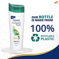 Himalaya Anti-Dandruff Tea Tree Shampoo, Removes up to 100% Dandruff, Soothes Scalp & Nourishes Hair, with Tea Tree oil and Aloe Vera, for men and women, 180ml