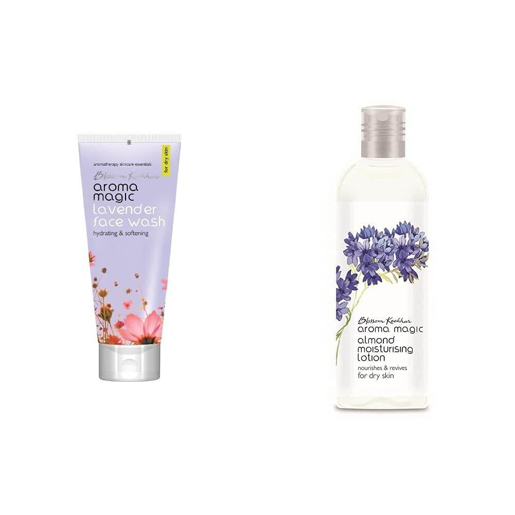 Aroma Magic Face Wash 100 ml (Lavender) & Aroma Magic Almond Moisturishing Lotion, 200ml