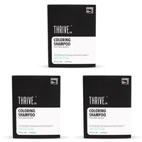 ThriveCo Coloring Shampoo with Hyaplex™ | Natural Black | Easy Application | Rich, Shiny Color | At-Home Hair Coloring Solution | 80 gm (Pack of 3)