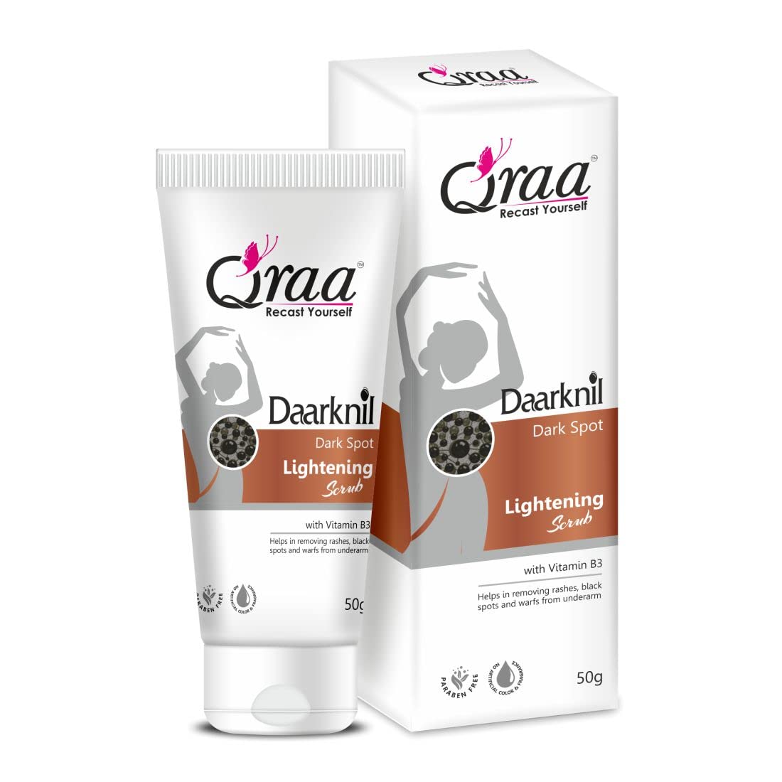 Qraa Daarknil Polisher for Intimate Lightening/Dark Spots/Uneven Tone | For Dark Underarms, Neck, Knees, Elbows and Inner Thigh (30GM)