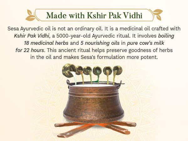 SESA Ayurvedic Hair Oil With Bhringraj & 17 Rare Herbs With Coconut Oil and 4 Nourishing Oil For Hair Growth Help Control Hair Fall with Easy Oil Applicator For Women and Men (400 ml)