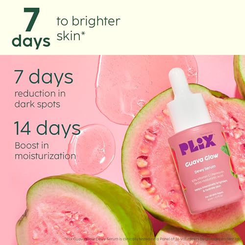 The Plant Fix Plix Vitamin C Guava Combo, Juicy Cleanser 100ml and Face Serum 20 ml For Skin Brightening, With Pro Vitamin B5 For Moisturization & Alpha Lipoic Acid, Pentavitin Skincare Regimen