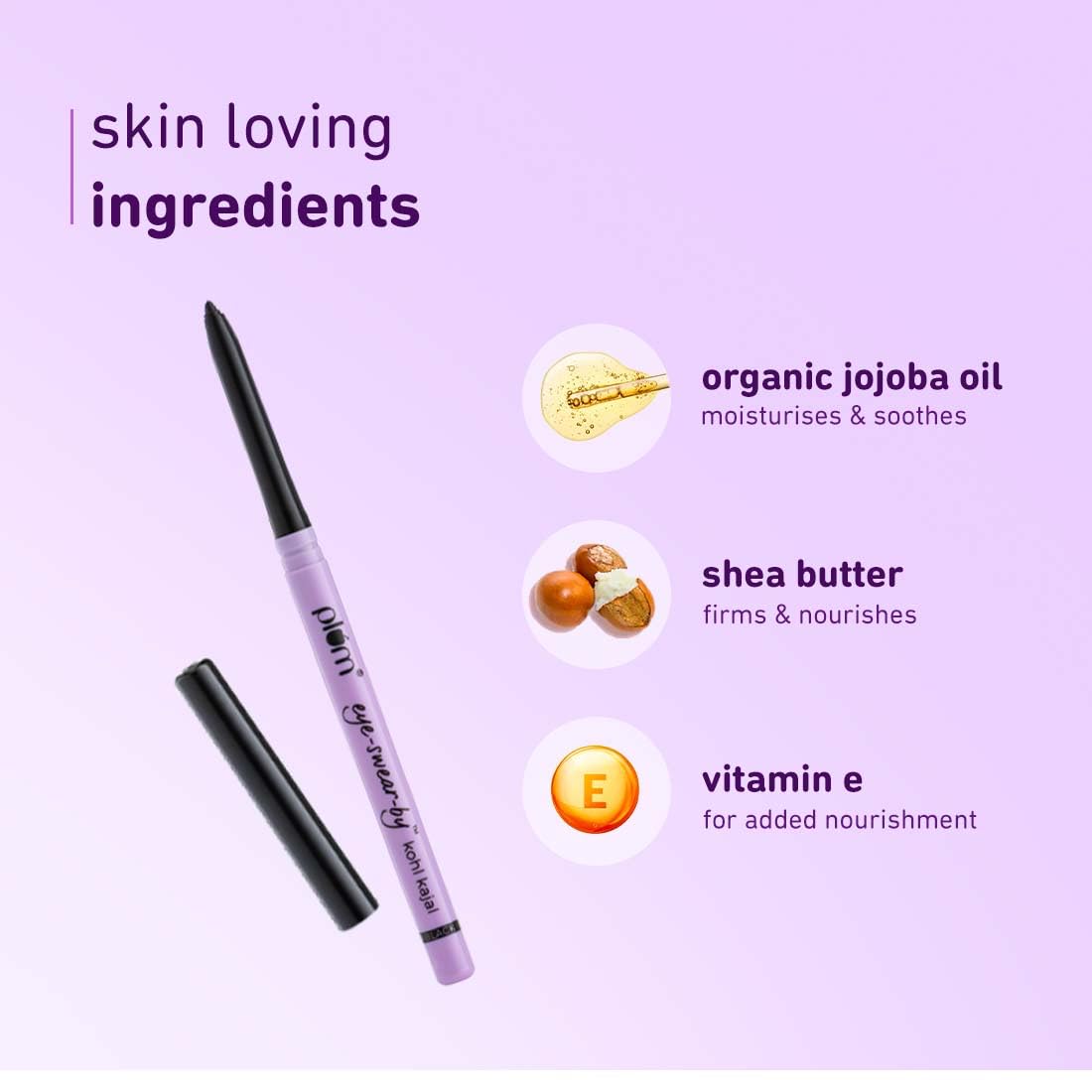 Plum Eye-Swear-By Kohl Kajal Combo | Set of 2 | Deep Black | Creamy Smooth | Smudge-Proof | Waterproof | Retractable Pencil | Vegan & Cruelty-Free