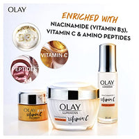 olay eye cream | Reduces Dark Circle, Wrinkles and Puffiness | With Peptides and Niacinamide | Normal, Oily, Dry & Combination Skin l Paraben & Sulphate free | 15ml (Vitamin c)