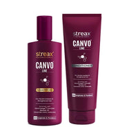 Streax Professional Canvoline Shampoo 300ml & Conditioner 240 ml Combo Pack of 2 (for Straightening Hair)