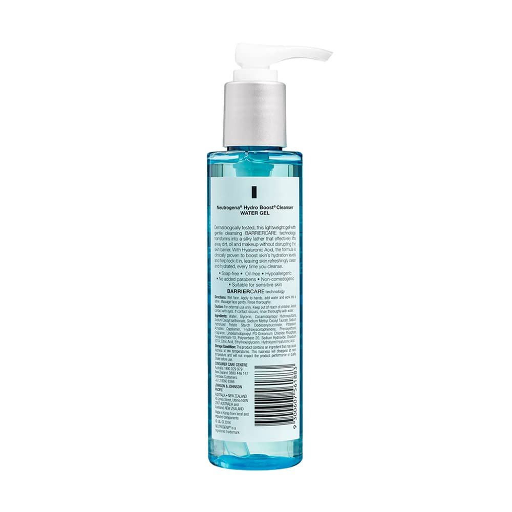 Neutrogena Hydro Boost Water Gel Cleanser, Transparent, 145 ml (26829085)