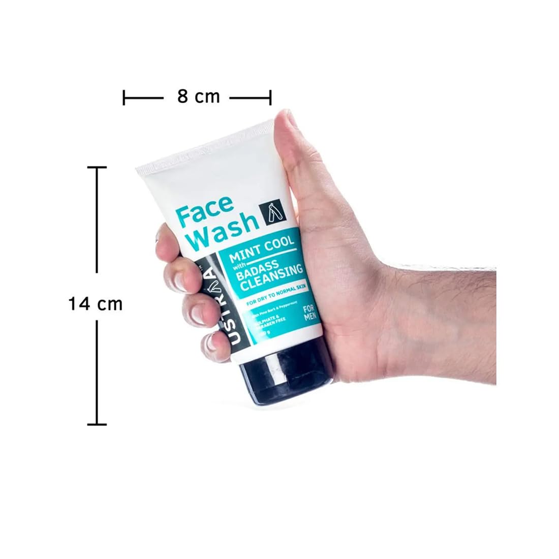Ustraa Face Wash - Mint Cool - For Dry to Normal Skin - 100g | Reduces Moisture Loss | Removes Dirt & Night Cream - De-Tan & Anti-Aging Cream for Men - 50g | for Effective Tan Removal