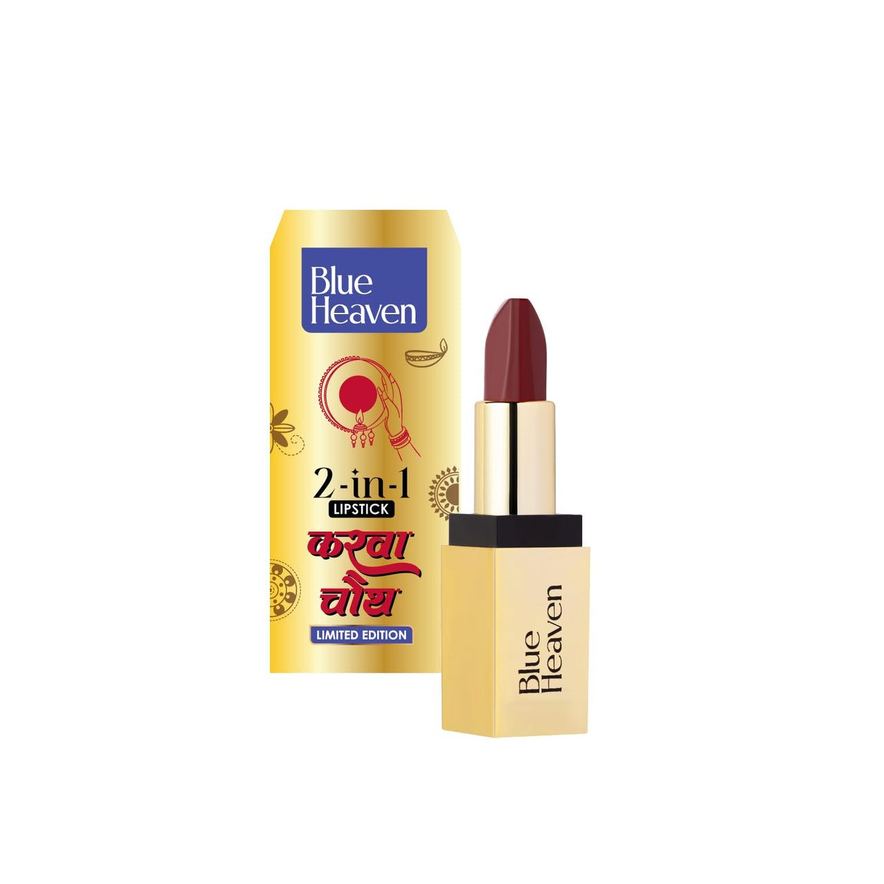 Blue Heaven 2 in 1 Festive Lipstick | Dual Shade | Ultra Lightweight Soft Matte Finish | Long Stay Comfort Wear Lipsticks for Women |C8| 4gm