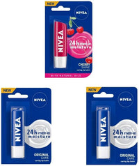 NIVEA Shine Caring Lip Balm #17 Cherry Shine, Original Care, Original Care (Pack of: 3, 14.4 g)