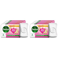 Dettol Skincare Moisturizing Beauty Bathing Soap Bar with Argan Oil (400gm) | Softer Skin, 100gm, Pack of 8