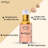 Shryoan Hydra-boost High Coverage Foundation| For Long Lasting Glow & Matte Finish with Full Coverage Foundation (30gm) (Shade 04)