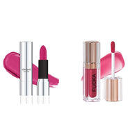 FLiCKA Tomato Bullet Matte Lipstick| Nontransfer Lipstick, Waterproof, Hydrating, Moisturizing, Upto 6Hrs, Shade 20, 4g Shimmery Affair Lip Gloss 6 Gin Baby Pink 5ml