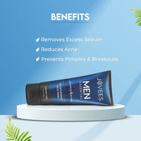 Jovees Herbal Men's Essential Advanced 4 in 1 Moisturizing Face Wash |with Vit C and Vit E | Gives Clean and Clear Skin |For All Skin Types 100G (Pack of 3)