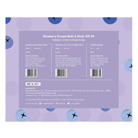 mcaffeine Blueberry Escape Bath & Body Gift Kit|Body Wash, Body Lotion, Teal Loofah|Gift Set For Men And Women|Pampering Kit For Birthday, Anniversary & All Special Occasions| 100% Vegan