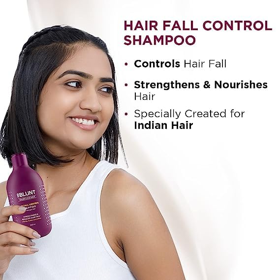 BBLUNT Hair Fall Control Shampoo & Conditioner Combo with Pea Protein & Caffeine for Stronger Hair - (300 ml + 250ml)