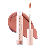 SIMPLYNAM Satin Soft Lip Crème – Perfect Nude | 1 Swipe Full Coverage | Hydrating, Creamy Matte Finish | 16 Hour Stay | Transfer-Proof & Smudge-Proof | Infused with Peptides & Squalane | Vegan