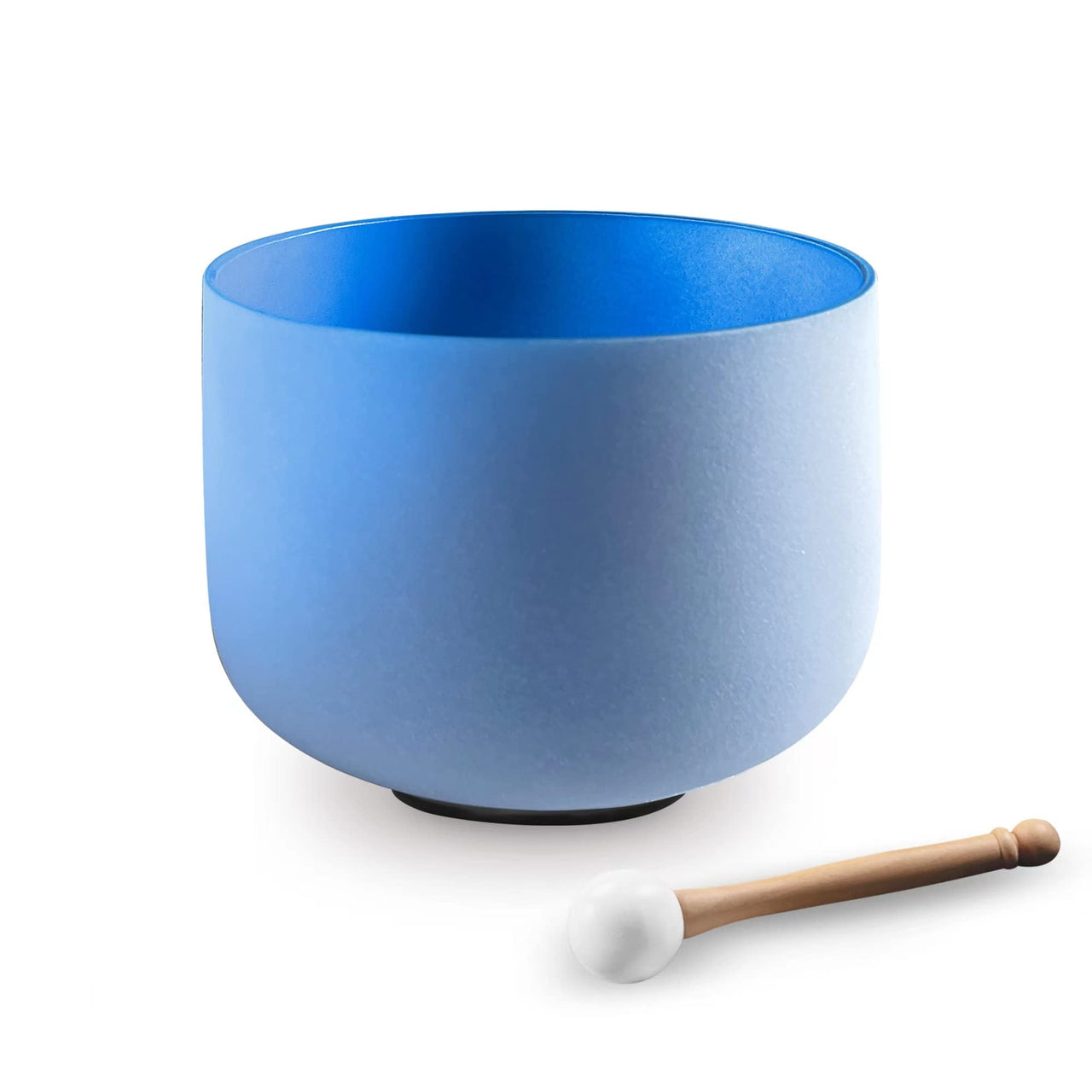 Kresec Blue 8 Inch 432Hz Perfect Pitch Crystal Singing Bowl G Note (¡À10 cents) Throat Chakra with O-ring and Mallet for Meditation, Yoga, Spiritual and Body Healing and Energy Cleansing Blue G Note