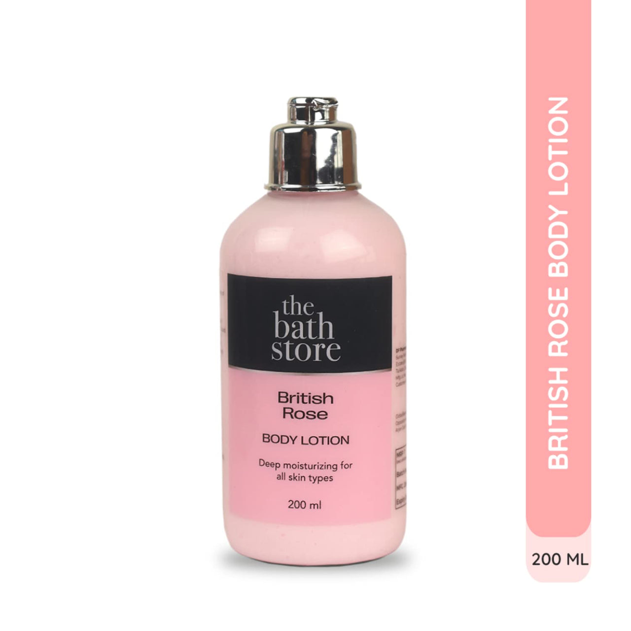 The Bath Store British Rose Body Lotion for Women & Men | Body Moisturizer for Oily Skin & Dry Skin - Deep Moisture, Non Sticky Body Lotion | Moisturizer for Body - 200ml