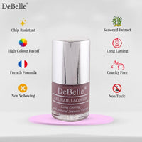 DeBelle Creme Finish Gel Nail Polish Majestique Mauve (Mauve), 8 Ml-Enriched With Natural Seaweed Extract, Cruelty Free, Toxic Free