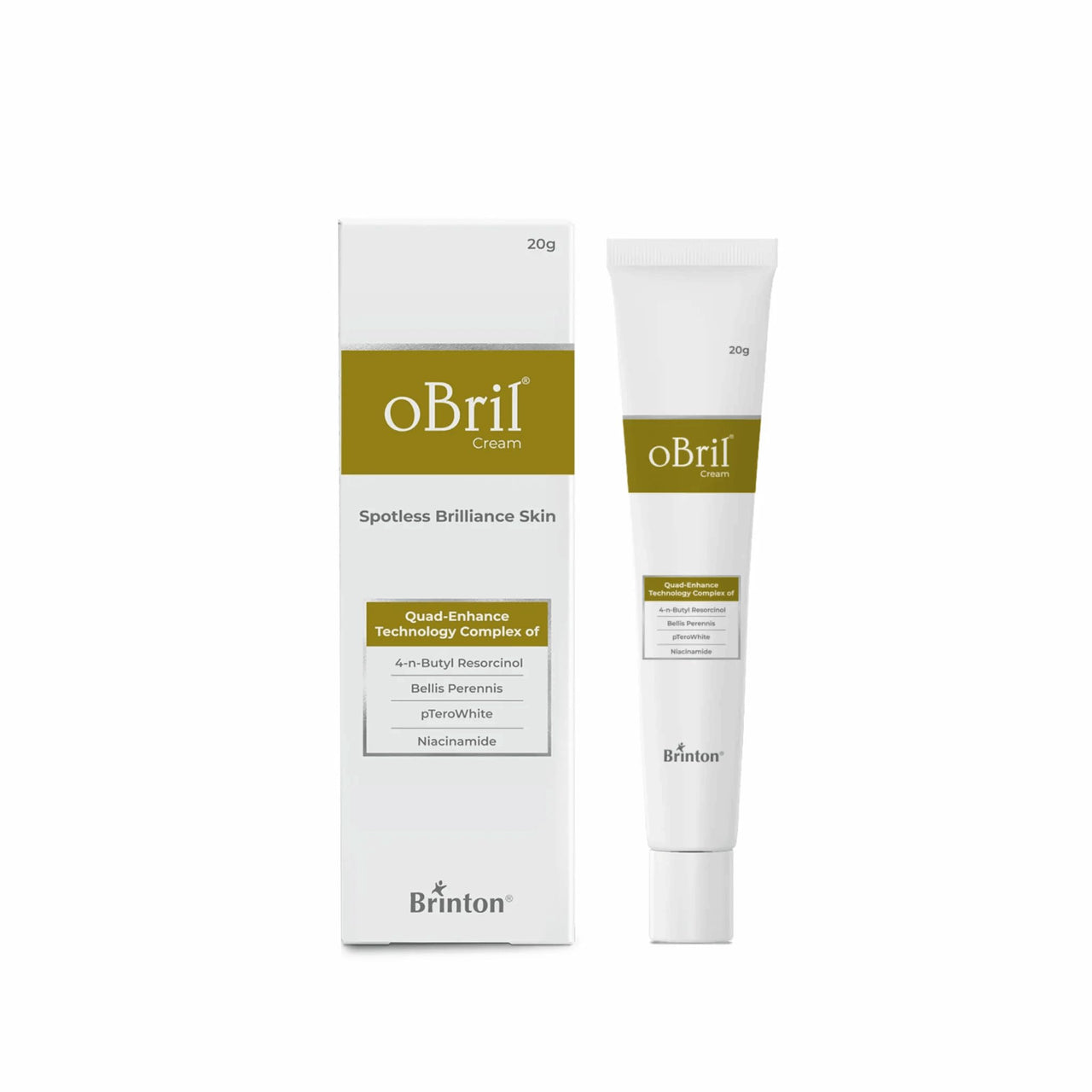 Brinton Obril Cream for Spotless Brilliance, Face Acne Skin Gel, Yellow, 20 g
