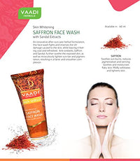 Vaadi Herbals Value Pack of Skin Whitening Saffron Face Wash with Sandal Extract, 4 x 60ml