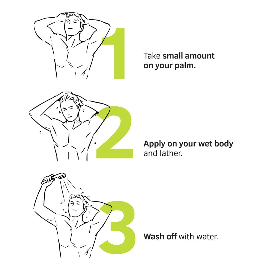 Ustraa Body Wash-Green Clay - 2 x 250 ml - Intense Oil Control - Removes Excess Oil, No post-shower Dryness, Intense Foaming without Sulphates (Set of 2)