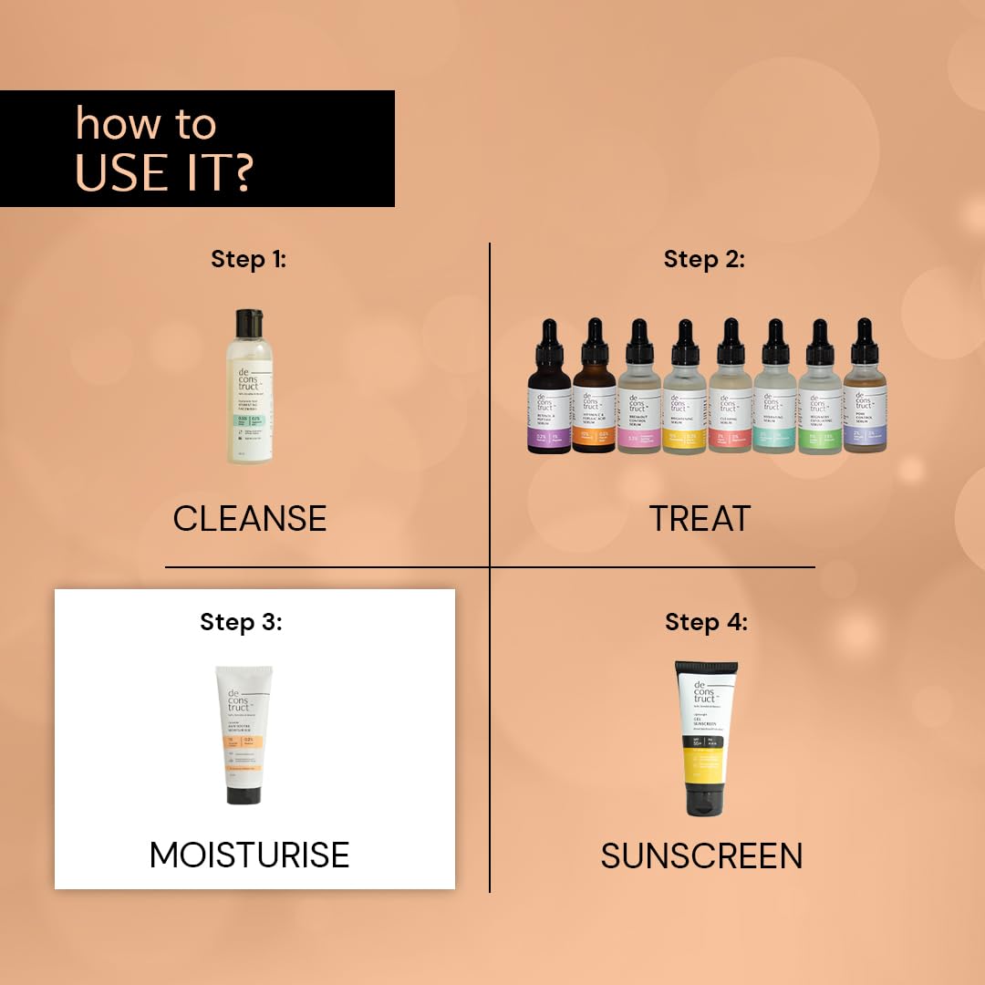 Deconstruct Skin Soothe Moisturizer | 1% Ceramides + 0.2% Bisabolol | Ceramide Barrier Repair | Soothing | For Very Dry to Combination Skin | Deep Moisturization & Hydration | 50 gm