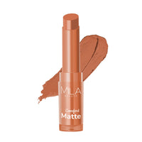 Mila Beauté Creamy Comfort Matte Long-Lasting Lipstick for Women | Highly Pigmented & Hydrating Lipstick with Jojoba | Single Swipe Application | Suitable for Indian Skin Tones - CORAL NUDE