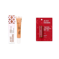 Just Herbs Serum ACNE-PRONE Skin Type Foundation for Face Makeup with SPF30+ Dewy Finish Full Coverage Foundation20 ml (Natural) & Tinted Lip Balm 4 g (Cherry) Combo