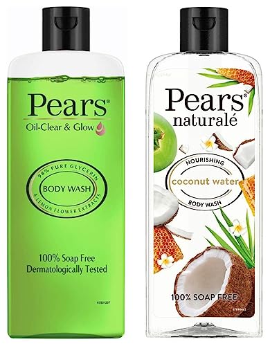 Pears Oil Clear And Glow Shower Gel, 250Ml & Naturale Nourishing Coconut Water Bodywash, 250 Ml