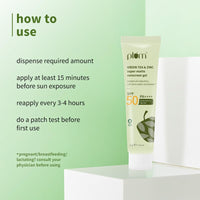 Plum Green Tea & Zinc Super-Matte Gel Sunscreen SPF 50 PA ++++ | Formulated for Oily, Combination and Acne Prone Skin | Protects & Controls Oil | Lightweight, No White Cast & Non-Sticky | Vegan | 15g