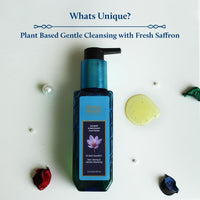 Blue Nectar Kumkumadi Brightening Face Wash with Saffron for Women & Men | Sulphate free Anti Pimple Face Cleanser (200 ml)
