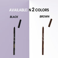 Oceglow Waterproof Gel Eyeliner | Smudge-Proof & Long-Lasting | Intense Color Payoff | Smooth Glide Formula Brown Color - 0.5g