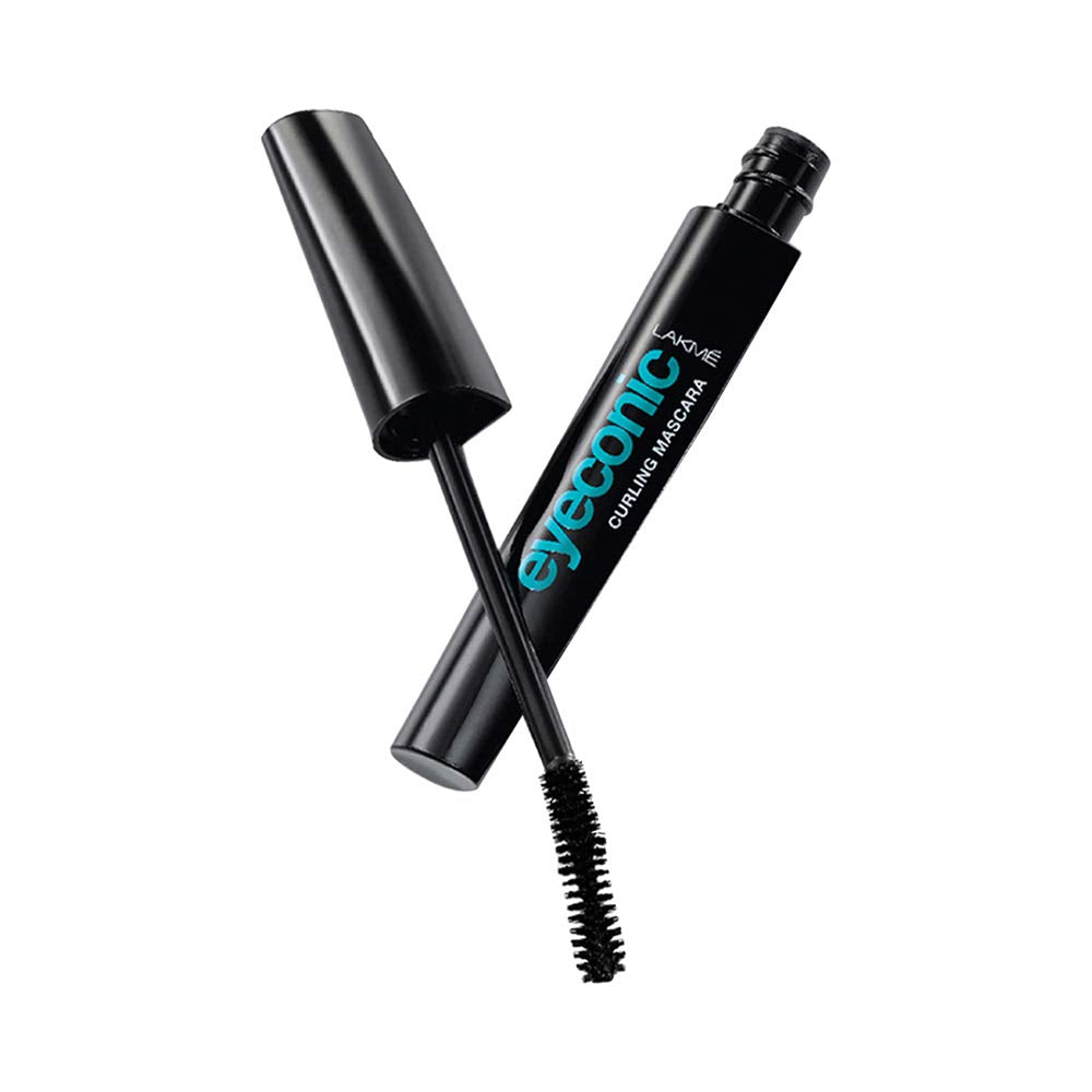 Lakmé Eyeconic Lash Curling Mascara For Eyelash Volume, Smudge Proof, Water Proof, Black, 9 ml & Lakmé Forever Matte Liquid Lip Colour, Red Revival, 5.6 ml