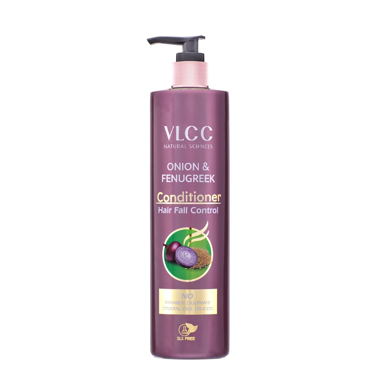 VLCC Onion & Fenugreek Hair Conditioner for Hair Fall - 200ml | Softens, Controls Breakage | Sulphate & Paraben Free | With Almond & Black Seed