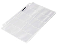 Basics Plastic Business Card Holder, Protector Sleeves for 3-Ring Binder, Transparent, 25-Pack