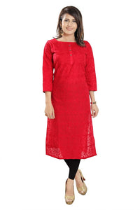 DARIKA Present Pure Chickari Cotton White Colour Kurti for Women All Small & Plus Size.