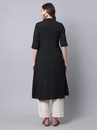 Pistaa's  Women Cotton Printed Cut Regular Kurta